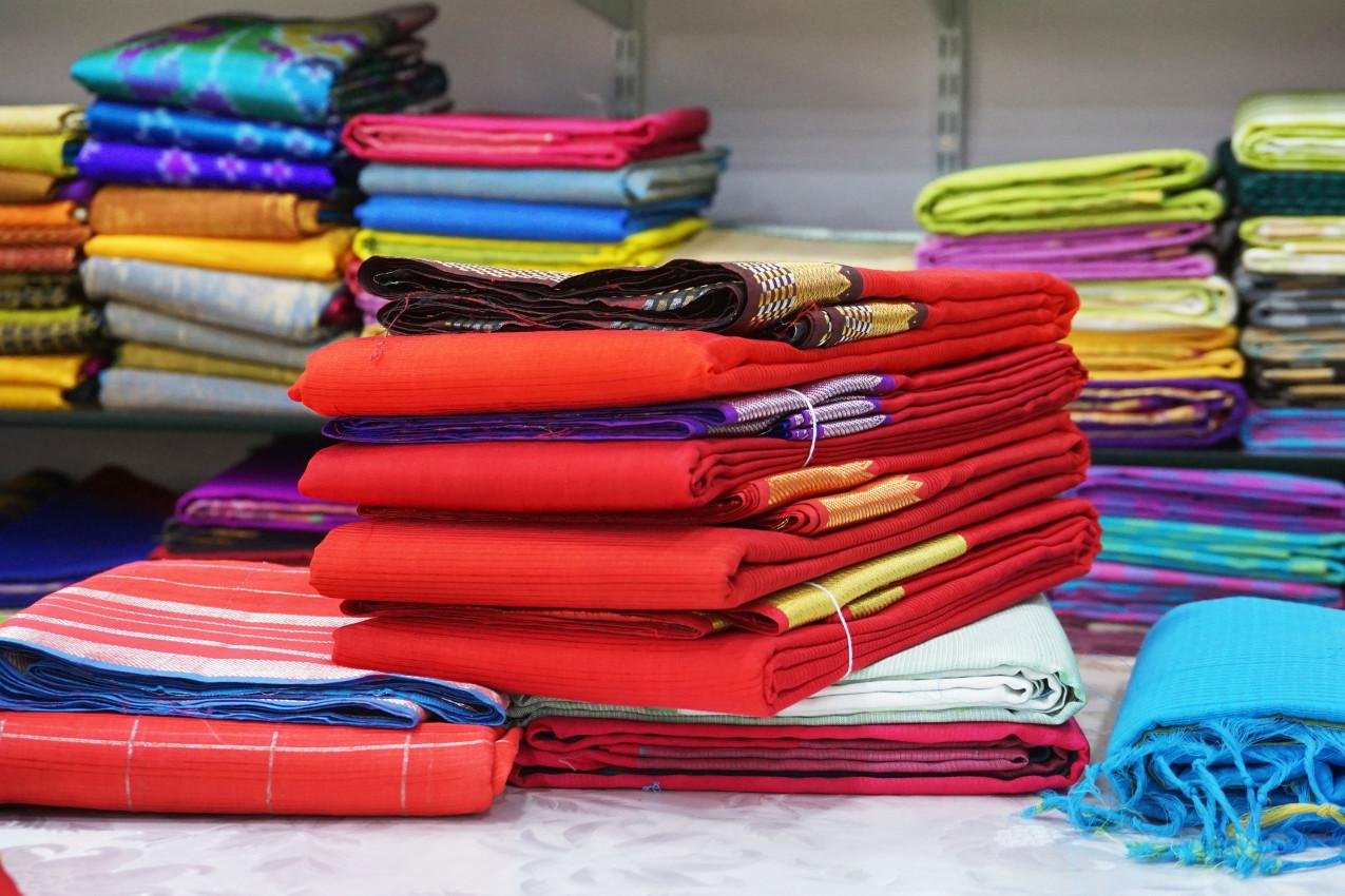 Draping a handloom saree